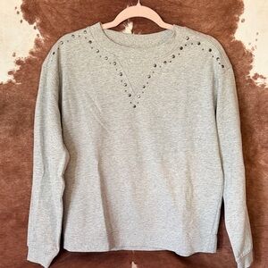 Maurices Light Gray Studded Sweatshirt